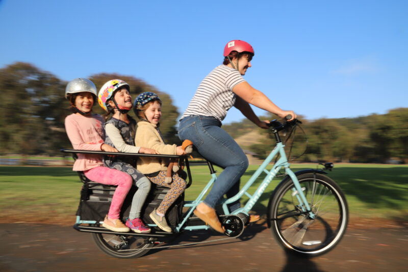 Xtracycle Swoop Family Cargo E Bike Electric Longtail Cargo Bikes